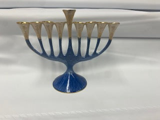 Painted Pewter Chanukiah